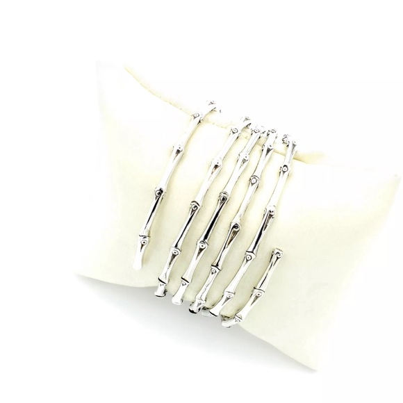 John Hardy Jewelry - John Hardy Sterling Silver Bamboo 5 Coil Wrap Bracelet